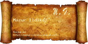 Mazur Ildikó névjegykártya